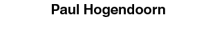 Paul Hogendoorn