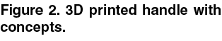 Figure 2. 3D printed handle with concepts.