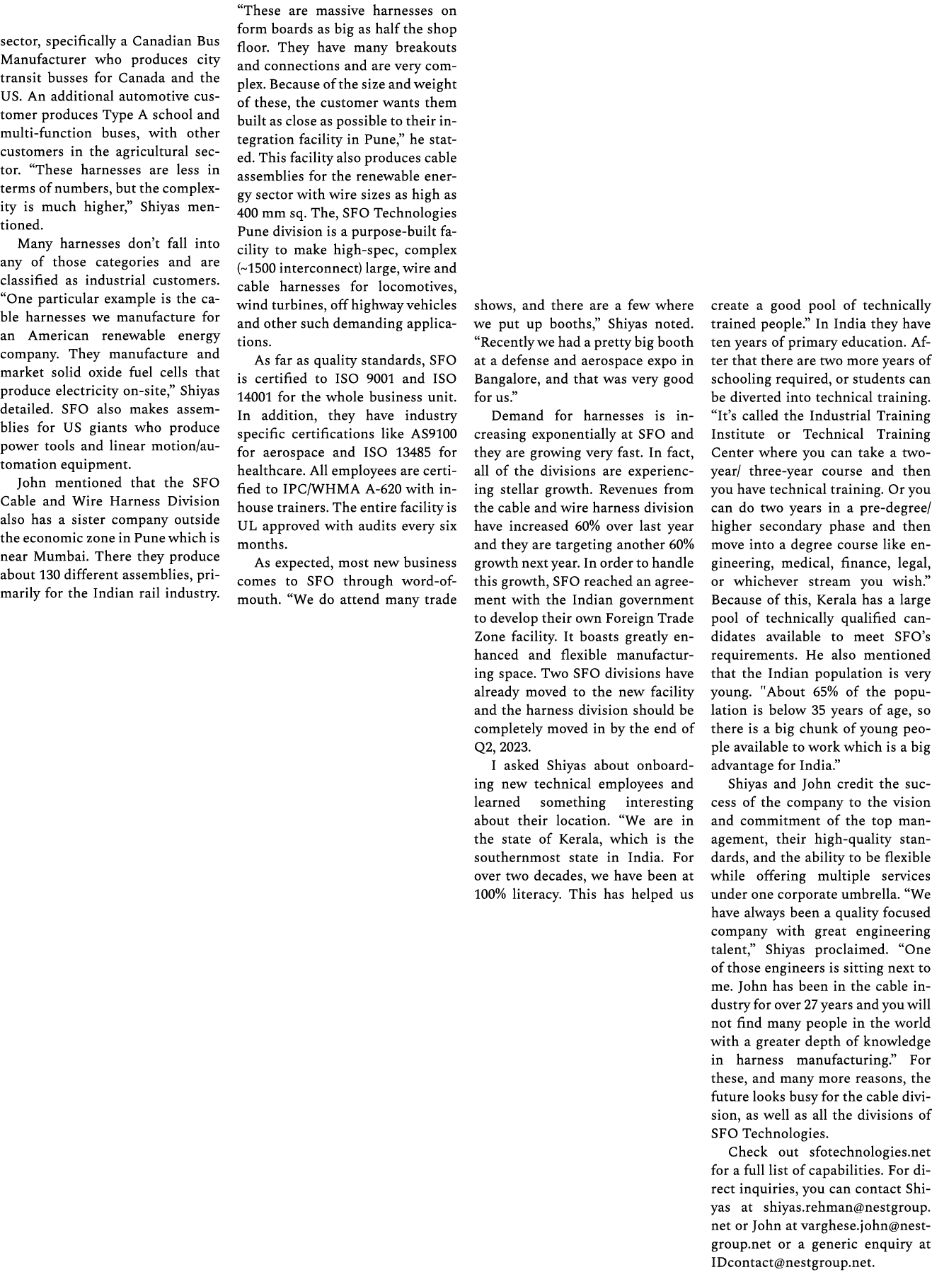 sector, specifically a Canadian Bus Manufacturer who produces city transit busses for Canada and the US. An additiona...