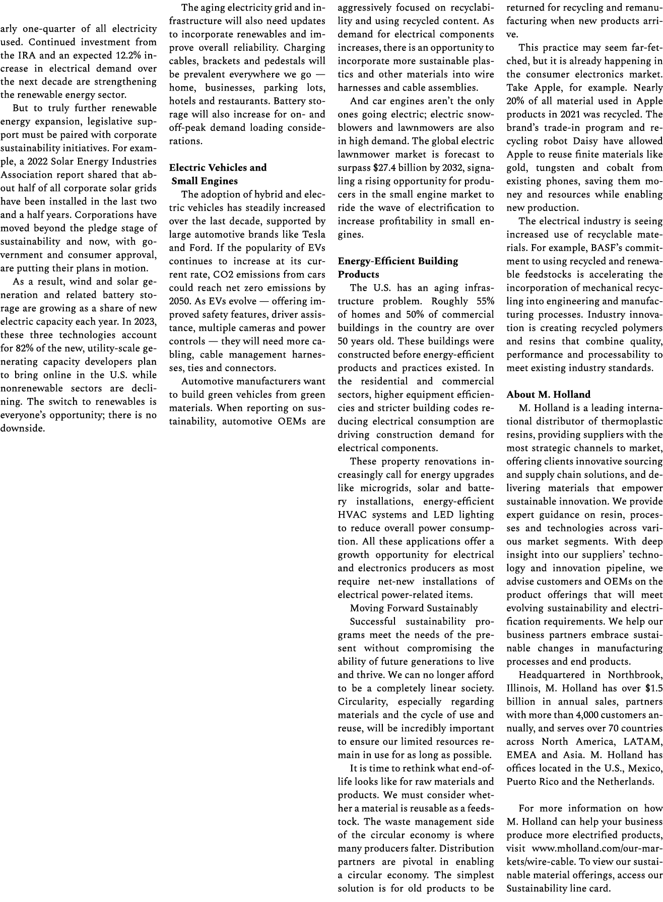arly one quarter of all electricity used. Continued investment from the IRA and an expected 12.2% increase in electri...