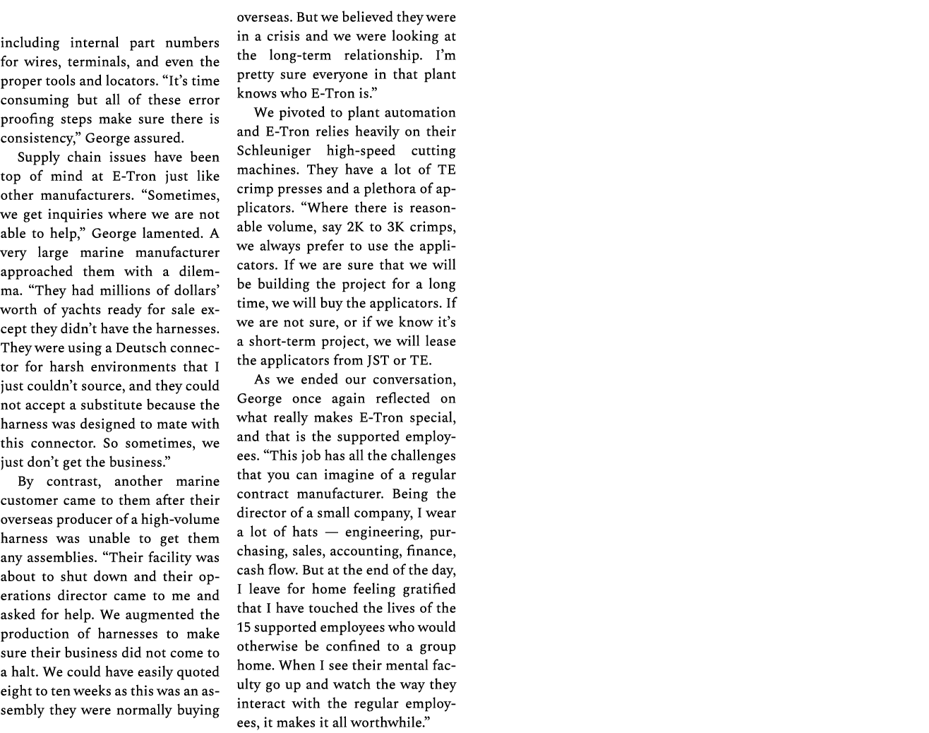 including internal part numbers for wires, terminals, and even the proper tools and locators. “It’s time consuming bu...
