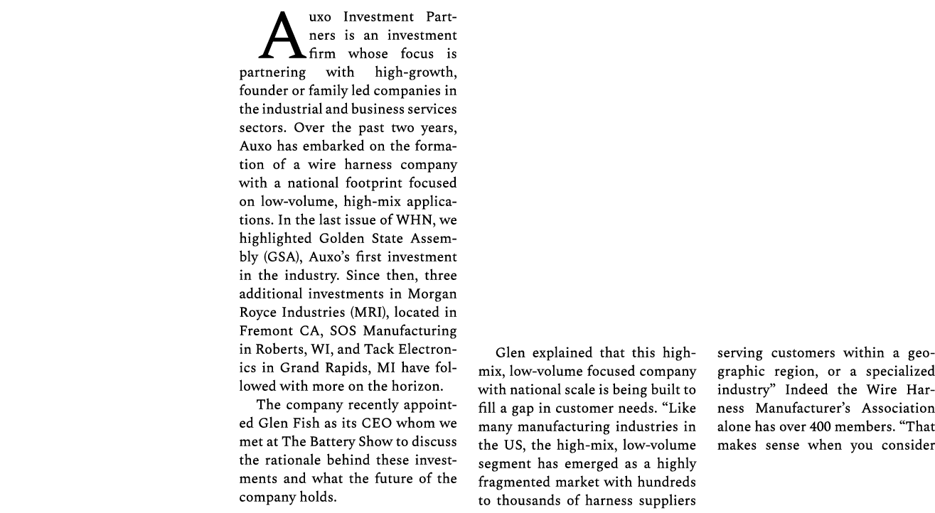  Auxo Investment Partners is an investment firm whose focus is partnering with high growth, founder or family led com...