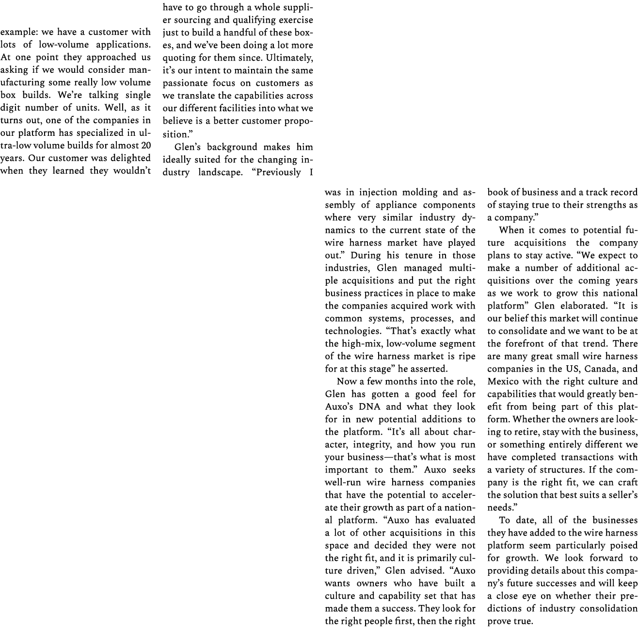 example: we have a customer with lots of low volume applications. At one point they approached us asking if we would ...