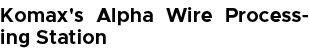 Komax's Alpha Wire Processing Station