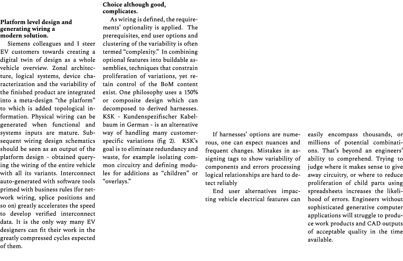 Platform level design and generating wiring a modern solution. Siemens colleagues and I steer EV customers towards cr...