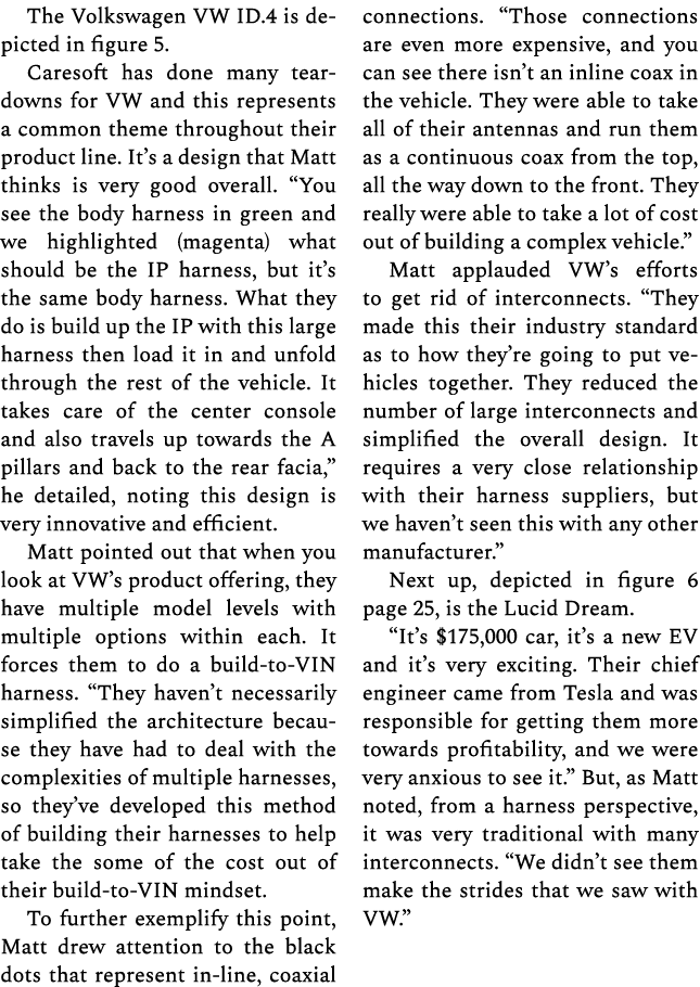 The Volkswagen VW ID.4 is depicted in figure 5. Caresoft has done many teardowns for VW and this represents a common ...