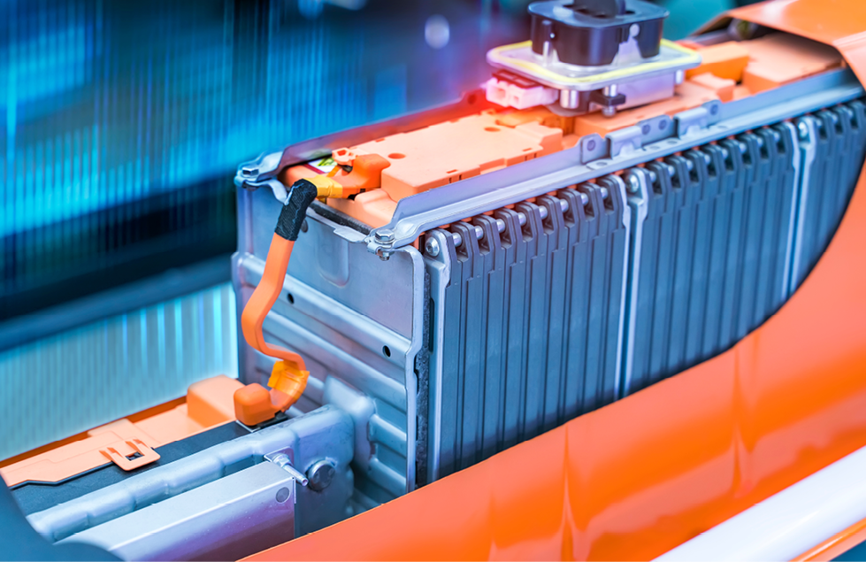 Electric car lithium battery pack and power connections