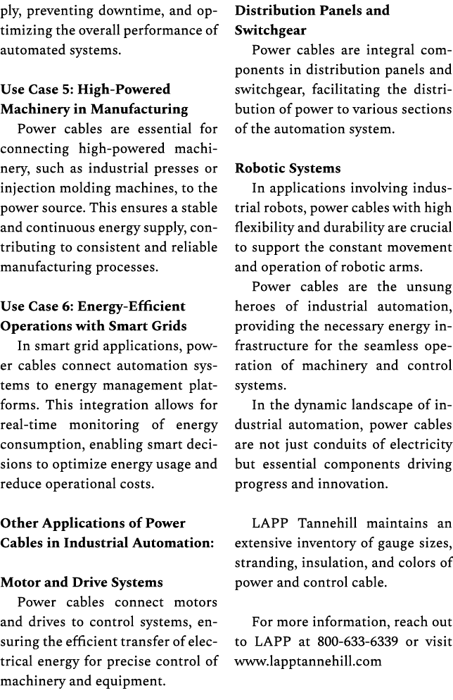 ply, preventing downtime, and optimizing the overall performance of automated systems. Use Case 5: High Powered Machi...