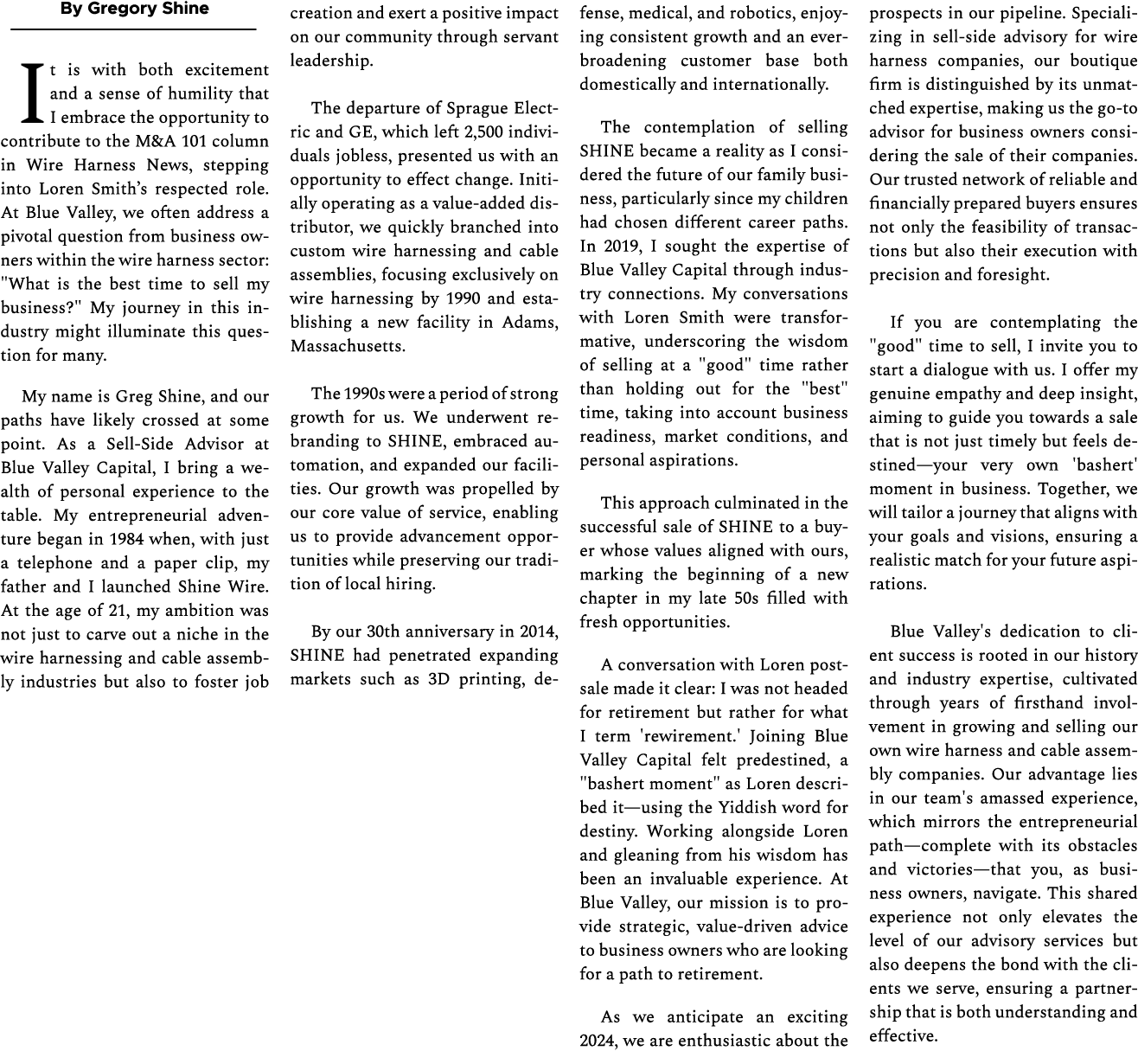 By Gregory Shine It is with both excitement and a sense of humility that I embrace the opportunity to contribute to t...