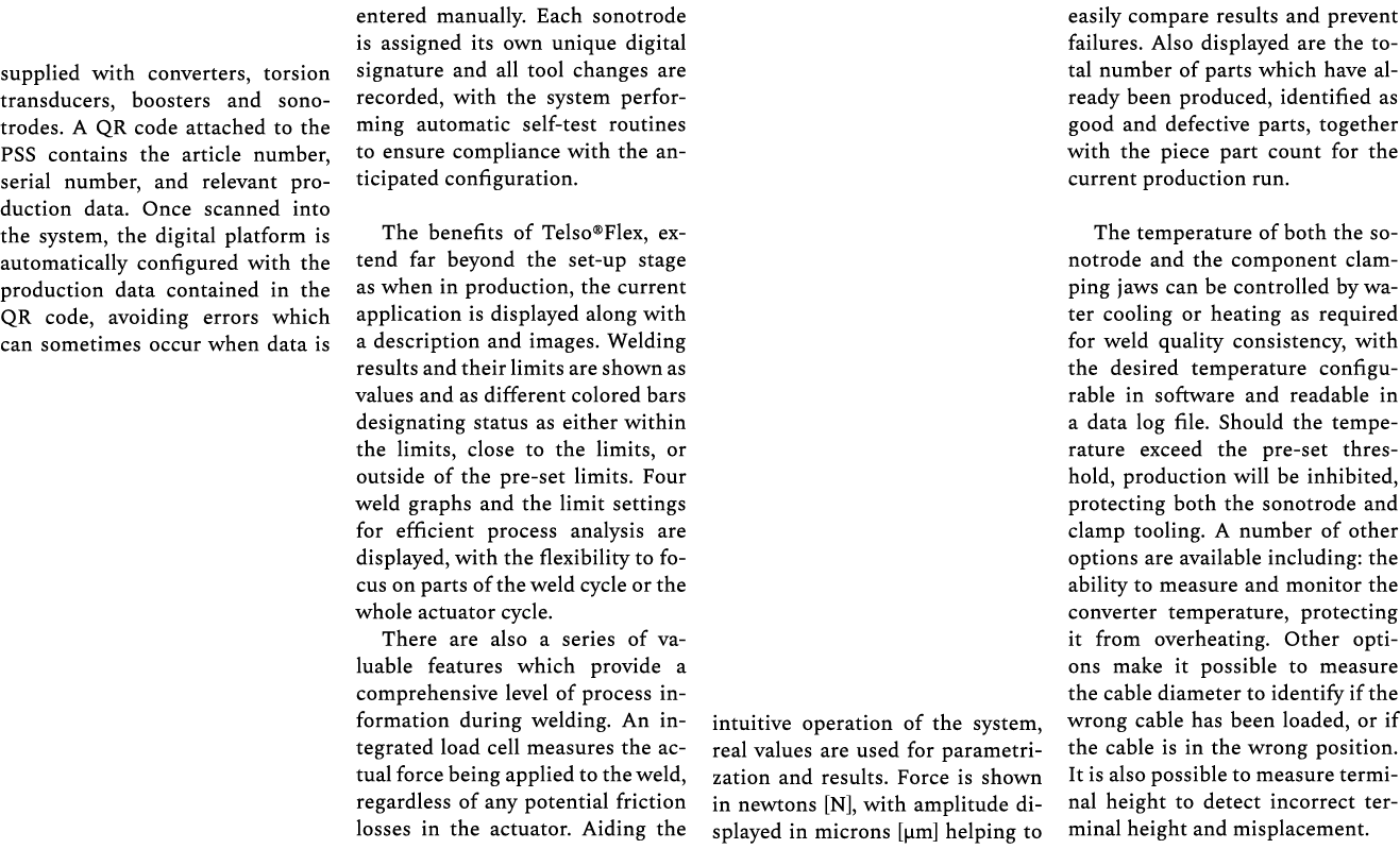 supplied with converters, torsion transducers, boosters and sonotrodes. A QR code attached to the PSS contains the ar...