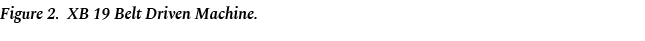 Figure 2. XB 19 Belt Driven Machine.