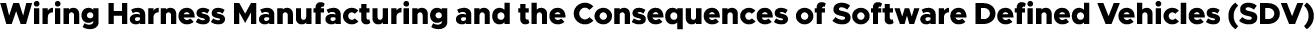 Wiring Harness Manufacturing and the Consequences of Software Defined Vehicles (SDV)