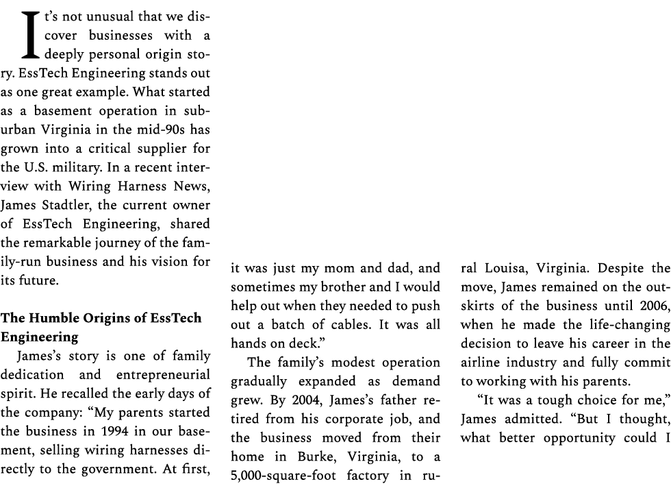It’s not unusual that we discover businesses with a deeply personal origin story. EssTech Engineering stands out as o...