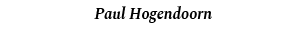 Paul Hogendoorn