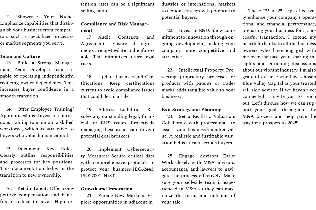 12. Showcase Your Niche: Emphasize capabilities that distinguish your business from competitors, such as specialized ...