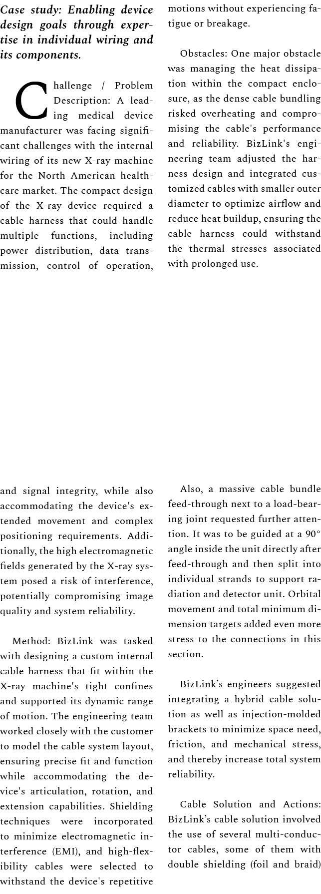 Case study: Enabling device design goals through expertise in individual wiring and its components. Challenge / Probl...