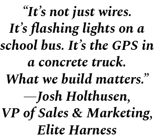 “It’s not just wires. It’s flashing lights on a school bus. It’s the GPS in a concrete truck. What we build matters.”...