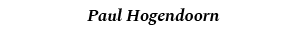 Paul Hogendoorn