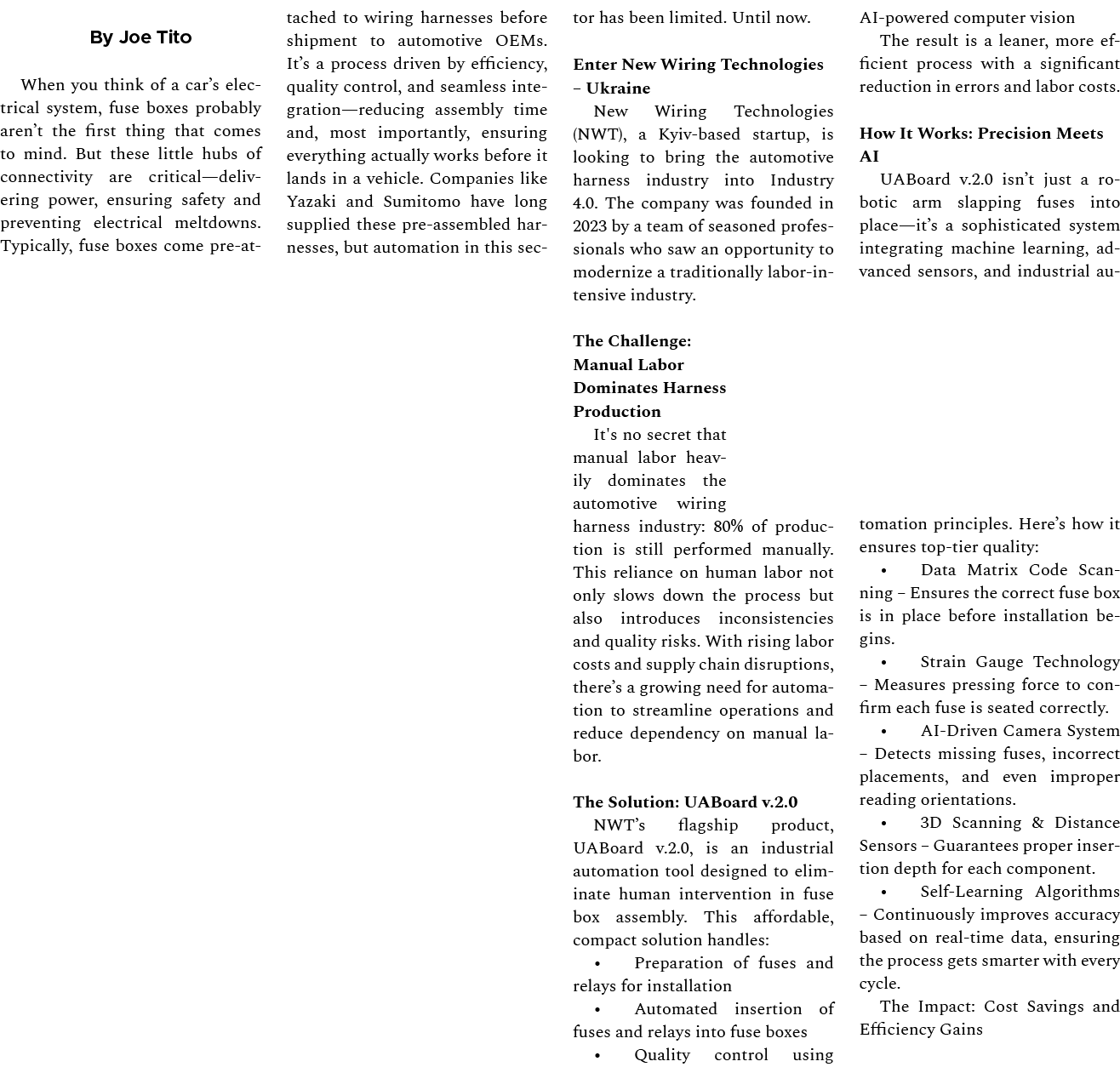  By Joe Tito When you think of a car’s electrical system, fuse boxes probably aren’t the first thing that comes to mi...