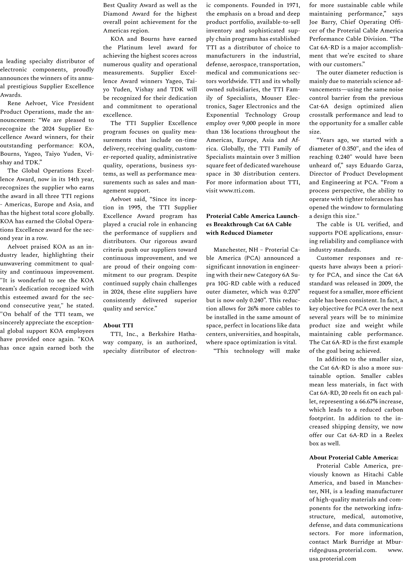 a leading specialty distributor of electronic components, proudly announces the winners of its annual prestigious Sup...