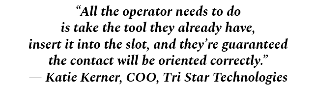 “All the operator needs to do is take the tool they already have, insert it into the slot, and they’re guaranteed the...