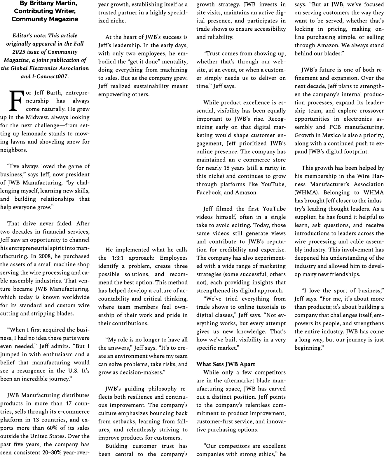 By Brittany Martin, Contributing Writer, Community Magazine Editor’s note: This article originally appeared in the Fa...