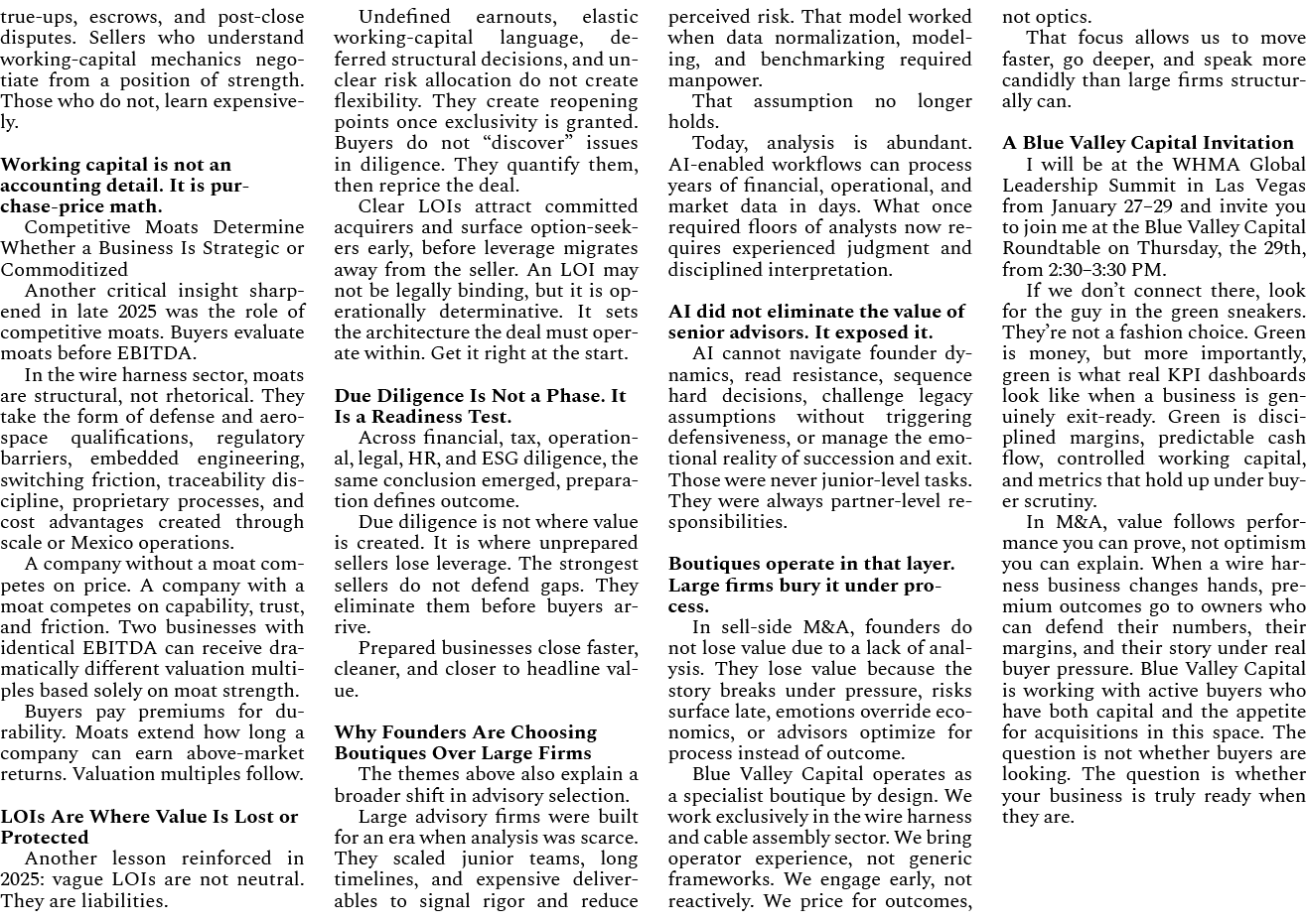 true ups, escrows, and post close disputes. Sellers who understand working capital mechanics negotiate from a positio...