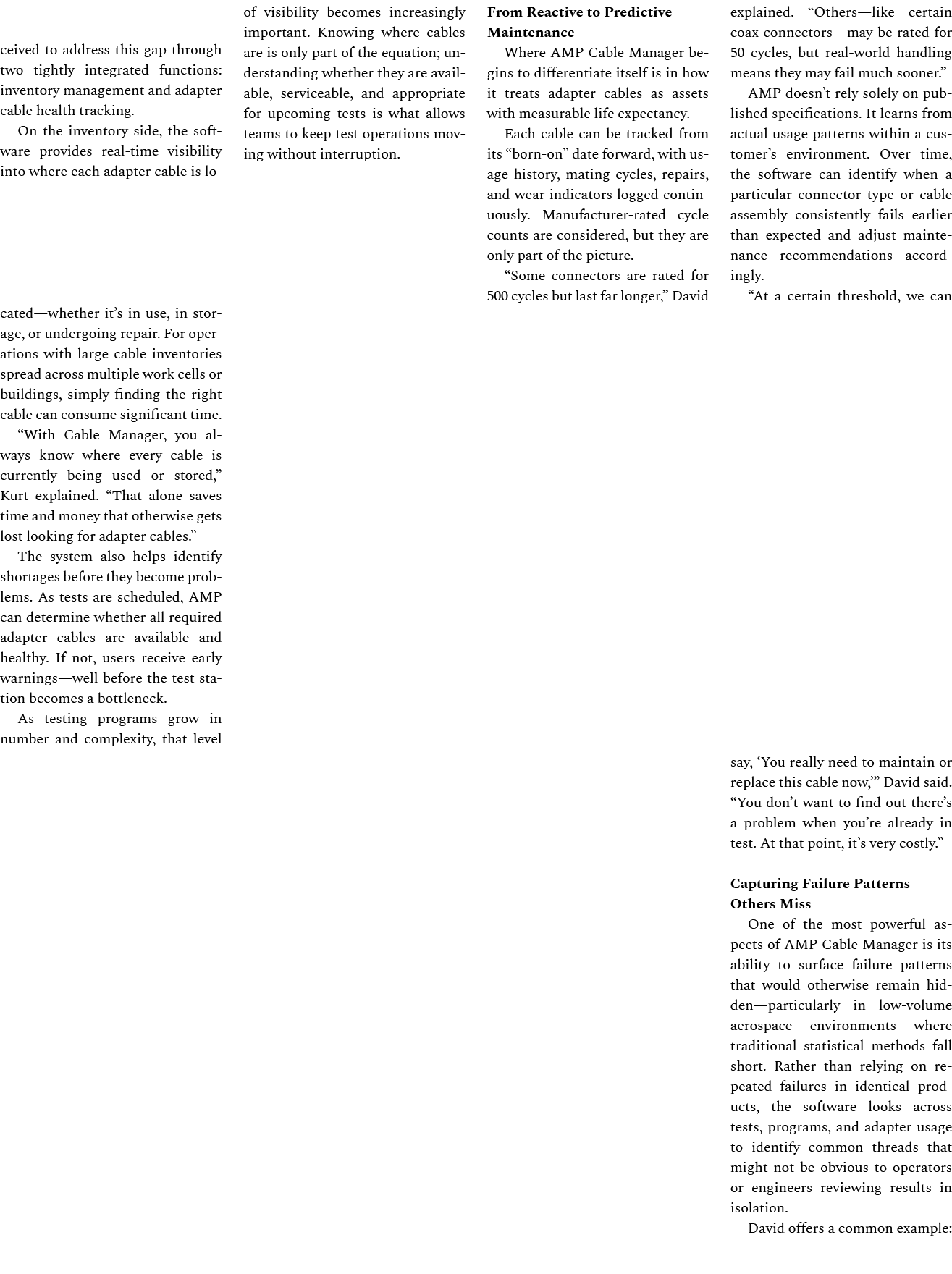 ceived to address this gap through two tightly integrated functions: inventory management and adapter cable health tr...