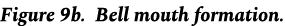 Figure 9b. Bell mouth formation.