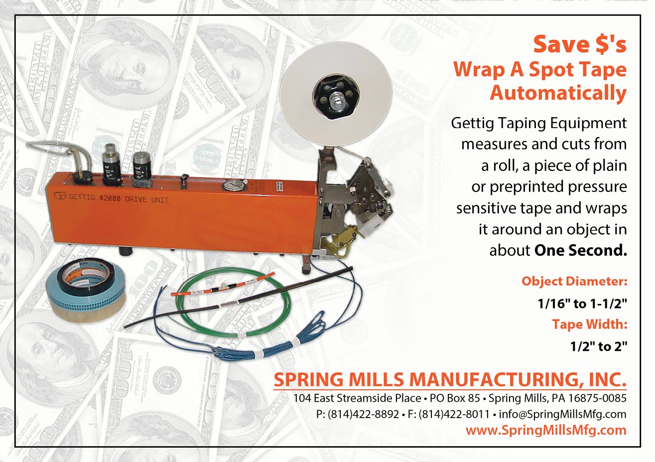 An orange machine with a roll of tape on top of it. AI generated content