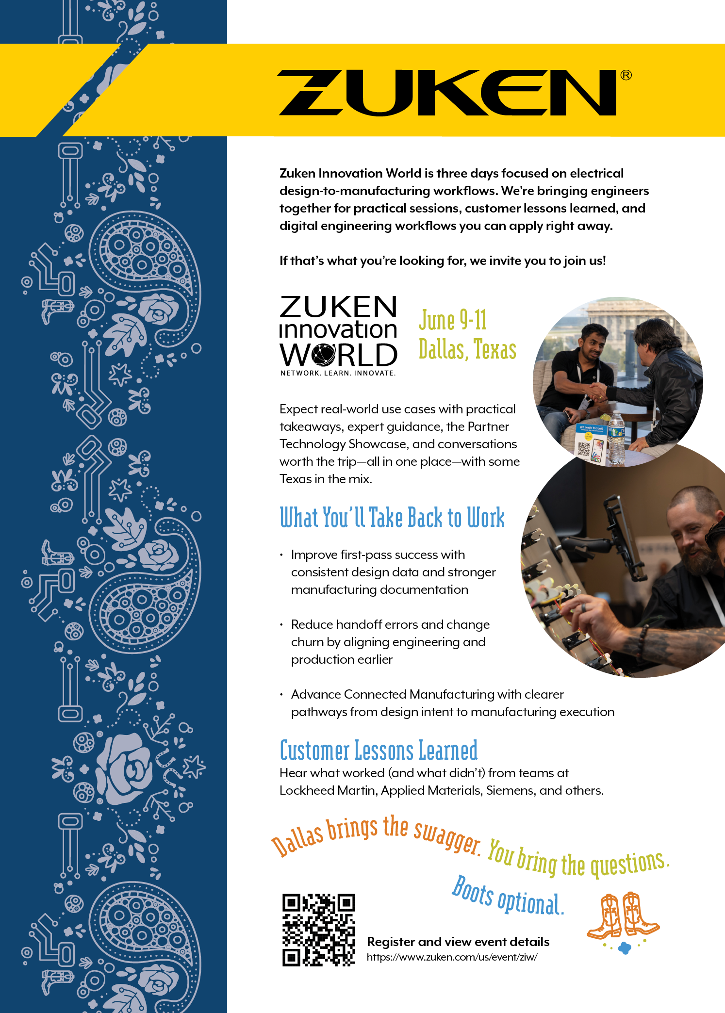 A flyer for a workshop on Zuko, a digital engineering company. AI generated content