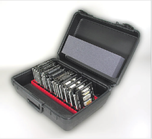 A black case containing a collection of scissors. AI generated content