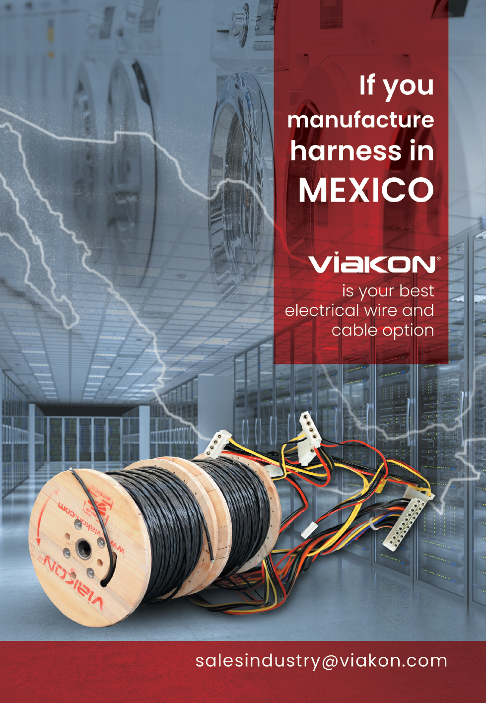 A poster advertising Vikon's electrical wire. Description generated by AI