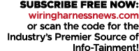 SUBSCRIBE FREE NOW: wiringharnessnews.com or scan the code for the Industry’s Premier Source of Info Tainment!