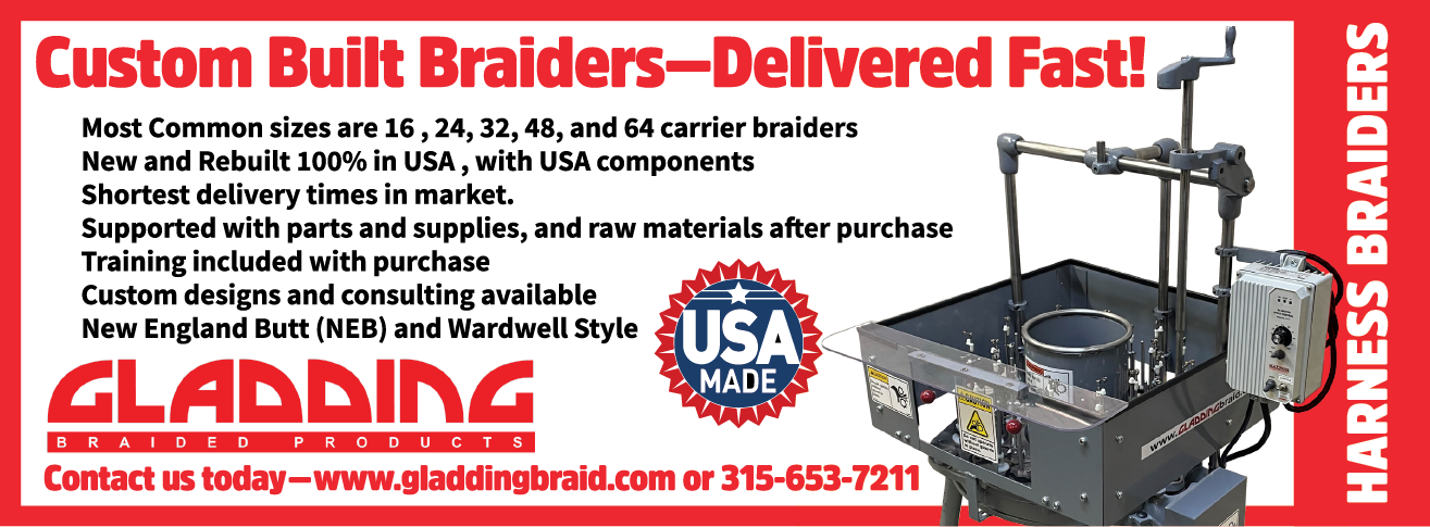 A poster advertising custom built braiders. Description generated by AI
