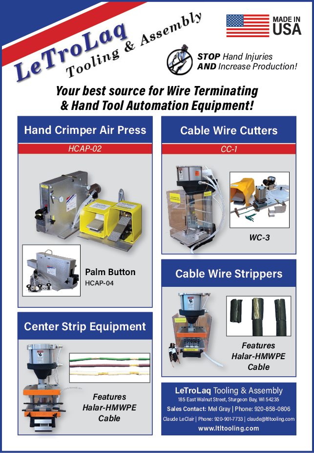 A flyer for Letro Tooling & Assembly. Description generated by AI