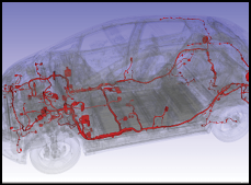 A diagram of a car's electrical system. Description generated by AI